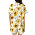 thumbnail image 3 of Lsque Sunflowers Women's Short-Sleeved Pajama Set - 2 Piece Soft and Lightweight Sleepwear Set-Large, 3 of 9