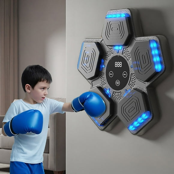 2024 With Smart Boxing Machine With LED Electronic Wall Mounted Music Boxing Workout Punching For Home Yoga Mat Carrying Bag Men