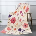 thumbnail image 2 of Joocar Floral Flannel Throw Blanket For Winter Gift Home Sofa Bed Decoration 40x50 inch, 2 of 5