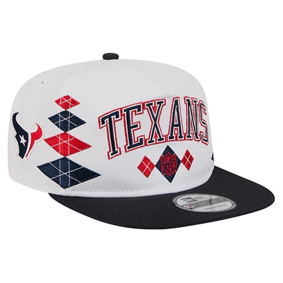Men's New Era White Houston Texans Argyle 19TWENTY Adjustable Hat