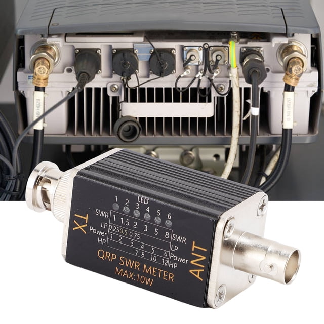 SWR Meter, 1-30mhz Aluminum Alloy Standing Wave Indicator for Short Wave Radio Device