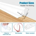 thumbnail image 2 of Flexible Molding Trim,White Self Adhesive Wall Trim Mini Peel and Stick Rubber Trim Molding for Floor, Bathroom,Walls,Kitchen,Countertop Home Decoration, 2 of 7