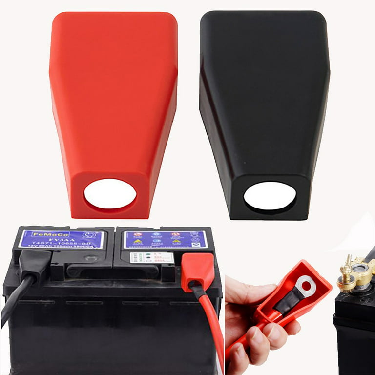 QIFEI 4pcs Red and Black Top Post Style Flexible Battery Terminal