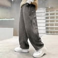 thumbnail image 6 of WMQPNNS Boys Cargo Baggy Denim Pants Jeans for Boys Size 8 Elastic Waist Wide Loose Retro Jeans Casual Y2K Jeans Streetwear with Pockets(Size 8-9 Years, Khaki-1), 6 of 9