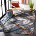 thumbnail image 4 of SAFAVIEH Cabana Kade Botanical Indoor/Outdoor Area Rug, Black/Rust, 5'1" x 7'6", 4 of 15