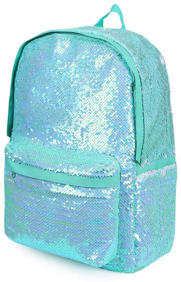 Christmas Reversible Sequin Backpack Xmas Present Glitter Travel School Bag 