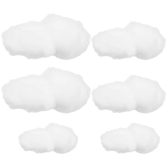 Guangmc 6pcs 3D Cotton Cloud Props for Wedding & Nursery Decor