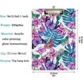 thumbnail image 2 of FMSHPON Tropical Bright Flowers Leaves Butterfly Clipboard Hardboard Wood Nursing Clip Board and Pull for Standard A4 Letter 13x9 inches, 2 of 5