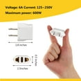 thumbnail image 2 of Adaptateur de Prise Européenne vers US Lot de 6 Adaptateur de Prise Européenne vers US Adaptateur de Prise Européenne vers US Convertisseur de Puissance, 2 of 5