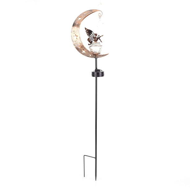 Lámpara Solar Elf / Flower Fairy Lamp Last Up to 8H Lawn Ground Lamp Iron Art para patio al aire libre