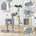 thumbnail image 6 of Mudie Cat Tree,52in Cat Tower for Indoor Cats, Cat Tree with Scratching Posts Plush Perch Stand, Cat Condo with Funny Toys Kittens Pet Play House,Grey, 6 of 8