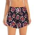 thumbnail image 4 of Lsque Ladybug Printed Women's Running Shorts with Liner Pockets,Elastic Quick Dry Workout Athletic Gym Yoga Shorts,Womens High Waist Shorts-X-Large, 4 of 9
