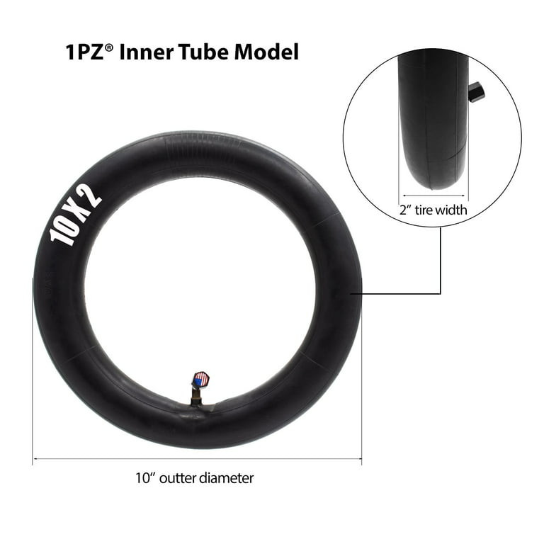  RUTU 10x2.125 inner tubes - Heavy-Duty 10x2 10x2.125 Inner Tube  Replacement for 2-Wheel Self-Balancing Electric Scooter, Kid's Bike, Trike,  Strollers, Most Scooter tire Tubes 2-Pack : Automotive