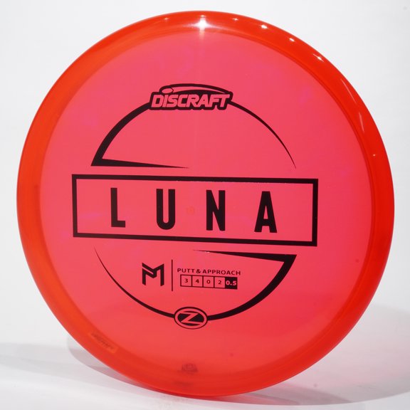 Discraft Z Luna Disc Golf Putter & Approach Disc, Pick Color/Weight [Stamp & Exact Color May Vary] Orange 170-172 grams