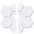 thumbnail image 1 of Ekena Millwork CMP22DY2-03000 22 in. OD x 3 in. ID Square Daisy Architectural Grade PVC Contemporary Ceiling Medallion - 2 Piece, 1 of 1