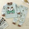 thumbnail image 2 of Rhuody 3-4 Years Boys Fall Winter Pajamas Kids Baby PjâS Long Sleeve Cartoon Tops Pants Sleepwear Pajamass Set 2Pcs Toddler Classic Outfits D, 2 of 3