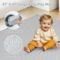 thumbnail image 3 of OLAKIDS Foldable Baby Playpen with Mat, 50” x 50” Large Baby Play Yard for Infant with 50 Ocean Balls, 4 Handlers, Carry Bag, Indoor Outdoor Fence Toddler Activity Center, 3 of 9