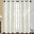 thumbnail image 1 of Innerwin Curtain Floral Window Drape Blackout Eyelet Top Panel Grommet Modern Home Decor Light Filtering Style 10 W:52"x H:72", 1 of 2