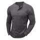 thumbnail image 1 of Blusas y camisas de manga larga y cuello redondo para hombre, blusa básica de color liso con cuello redondo y mangas largas., 1 of 6