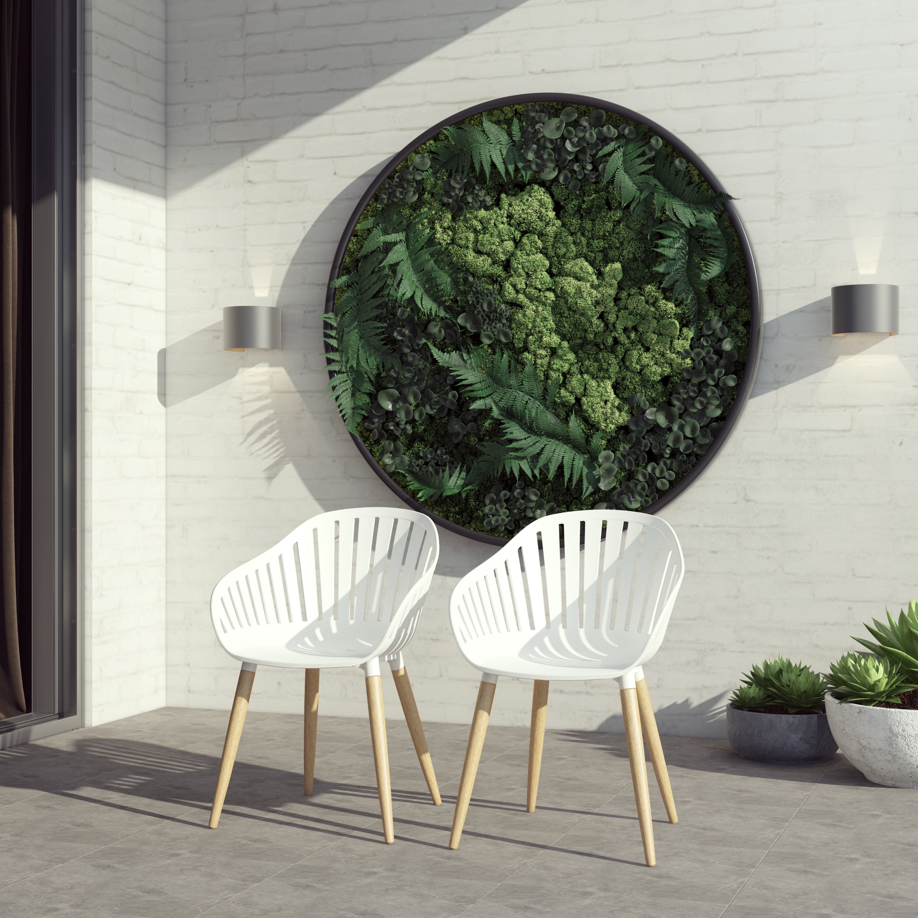 Amazonia Assen 2-Piece Chair Set, Teak Finish Legs, Ideal for Outdoors and Indoors