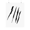thumbnail image 2 of Effete Feline Claw Marks Scratch Matte Vertical Posters, 2 of 8