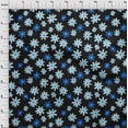 thumbnail image 4 of oneOone Polyester Spandex Light Blue Fabric Abstract Retro Floral Dress Material Fabric Print Fabric By The Yard 56 Inch Wide, 4 of 4
