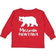 thumbnail image 3 of Inktastic Missoula, Montana White Bear Silhouette Boys or Girls Long Sleeve Toddler T-Shirt, 3 of 5
