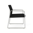thumbnail image 4 of Lesro Gansett Polyurethane Oversize Guest Waiting Room Guest Chair in Silver/Castillo Black, 4 of 5