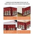 thumbnail image 6 of Christmas Cute Bed Skirt King Size 16&nbsp;Inch Drop, Snowman Red Buffalo Plaid Border Wrap Around Dust Ruffle Bedskirts, Wrinkle & Fade Resistant Easy Fit Bedskirt with Adjustable Elastic, 6 of 8