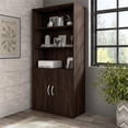 thumbnail image 3 of Maklaine Engineered Wood Tall 5 Shelf Bookcase in Black Walnut, 3 of 10