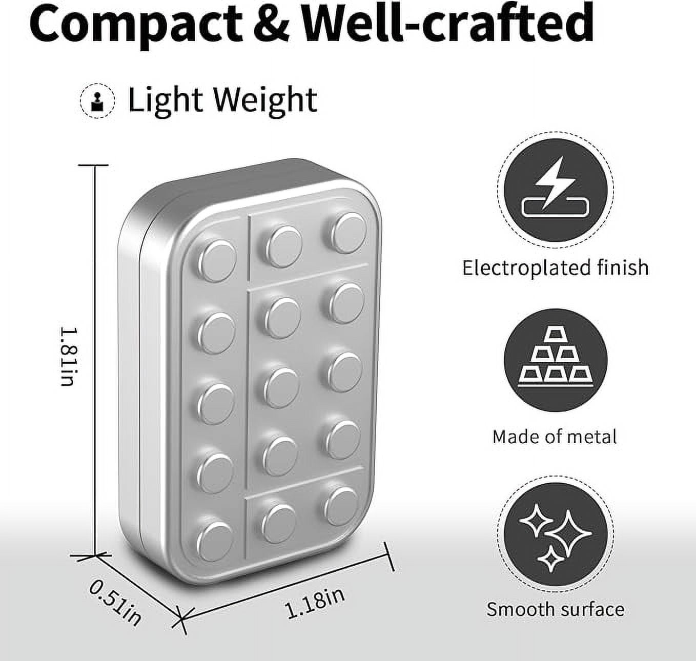 2025 latest Fidget Toys Adults MagneticMetal Fidget Slider  EDC Haptic Fidget Toys for Adults white