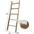 thumbnail image 2 of Blanket Ladder, 5-Tier Wooden Quilt Stand, Decorative Ladder Shelf, Leaning Shelf, Wall Leaning Blanket Ladder Towel Storage Rack for Living Room, Walnut, 2 of 17