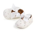 thumbnail image 3 of Baby Girls Fall Shoes Floral Pattern Big 3D Bow Non-Slip First Walking Adorable Soft Sole PU Shoes, 3 of 9