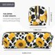 thumbnail image 3 of Disketp Cow Print Sunflower Estuche de Lápices de Cuero con Cierre, Estuche Compacto para Papelería, Bolígrafos y Accesorios Pequeños, 3 of 7