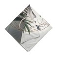 thumbnail image 3 of Ambesonne Cat Unisex Bandana, Kitty in a Noble Pose Bohemian, , Grey Green Pale Rust, 3 of 4