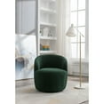 thumbnail image 6 of Newboti Furniture Teddy Fabric Swivel Accent Armchair Barrel Chair With Black Powder Coating Metal Ring,Dark Green 13977, 6 of 16