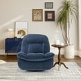 thumbnail image 2 of Boyel Living Chenille fabric Solid Recliner with Phone Holder, Blue, 2 of 11
