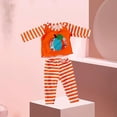 thumbnail image 4 of Ropa de Muñeca de Juguete de 18 Pulgadas, ToysToy Doll Conjunto de Disfraces de Halloween Tops Pantalones Largos Trajes de Dos Piezas Enriquec Calabaza Rayada, 4 of 8