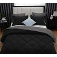 thumbnail image 6 of DNG Creations 1 Piece Reversible Diamond Pattern Solid Comforter 800 Threads Count ( Twin/ Twin XL - Size ) 100% Egyptian Cotton All-Season 550 GSM ( Dark-Grey/Black Colour ), 6 of 7