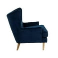 thumbnail image 4 of Finch Wyatt Wingback Fabric Upholstered Chair in Dark Blue, 4 of 9