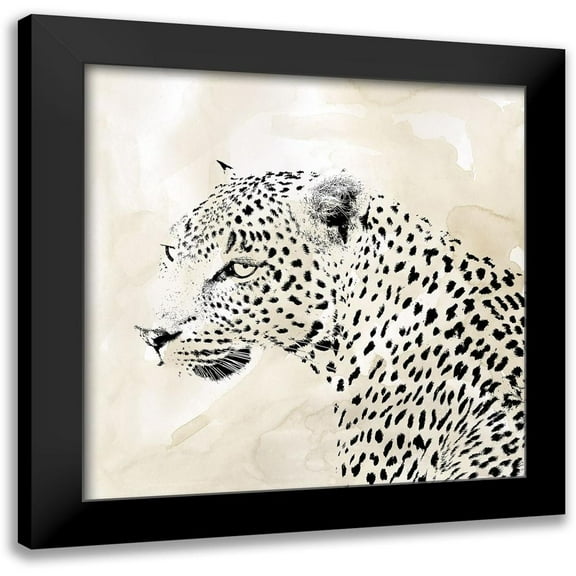 Robinson, Carol 12x12 Black Modern Framed Museum Art Print Titled - Leopard Spots II