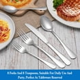 thumbnail image 7 of Food Grade Stainless Steel Cutlery Set 16 Pcs, 8 Forks 8 Spoons for Home Office Restaurant, Durable Rust-Proof Flatware, Mirror Finish, Dishwasher Safe, Silver, 7 of 7