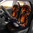 thumbnail image 1 of FMSHPON Set of 2 Car Seat Covers Portrait Tiger face Universal Auto Front Seats Protector Fits for Car,SUV Sedan,Truck, 1 of 4