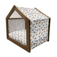 thumbnail image 2 of Gecko Pet House, Cartoon Style Lizards with Spiral Tails and Tongues Colorful Dots Pattern House Pet, Outdoor & Indoor Portable Dog Kennel with Pillow and Cover, 5 Sizes, Multicolor, by Ambesonne, 2 of 5