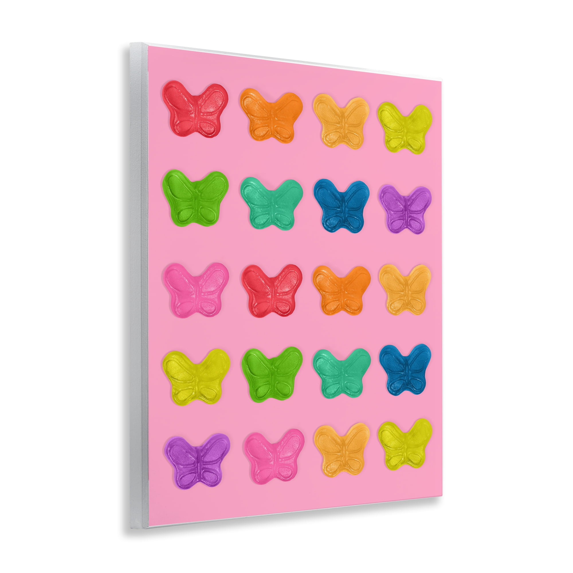 Stupell Industries Colorful Butterflies on Pink Wall Plaque Art, design by LISH Creative
