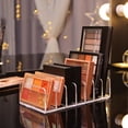 thumbnail image 4 of Estante de exhibición de cosméticos compacto de acrílico transparente con 7 rejillas para almacenar sombras de ojos en polvo, rubores y más, 4 of 7