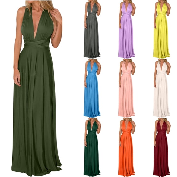 Elainilye Fashion Party Dresses for Women Backless Lace-up Dress Long Dress Banquet Evening Dress Prom Dress,Green