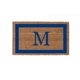 thumbnail image 1 of CocoMatsNMore Monogram (T) Vinyl Backed Blue Single Border Doormats 18" x 30", 1 of 1