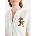 thumbnail image 5 of No Boundaries Christmas Plush Jacket, Women's & Women's Plus, 5 of 6