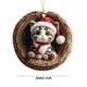 thumbnail image 4 of Decoraciones Del Árbol de Navidad Animales Imprimir Acrílico Oval Ornamentos, 8cm Animales Del Bosque Decoraciones para Corona de Árbol, Ornamentos Del Árbol de Navidad Regalo de Recuerdo en la Caja E, 4 of 5